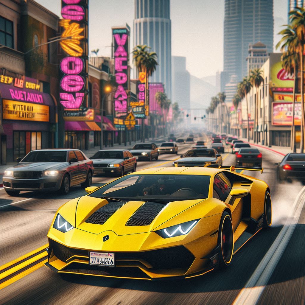 Carbonizzare car in Yellow Color running in Voice City;